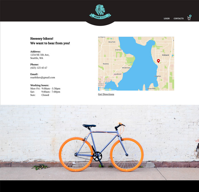 Roar Bikes Online Store